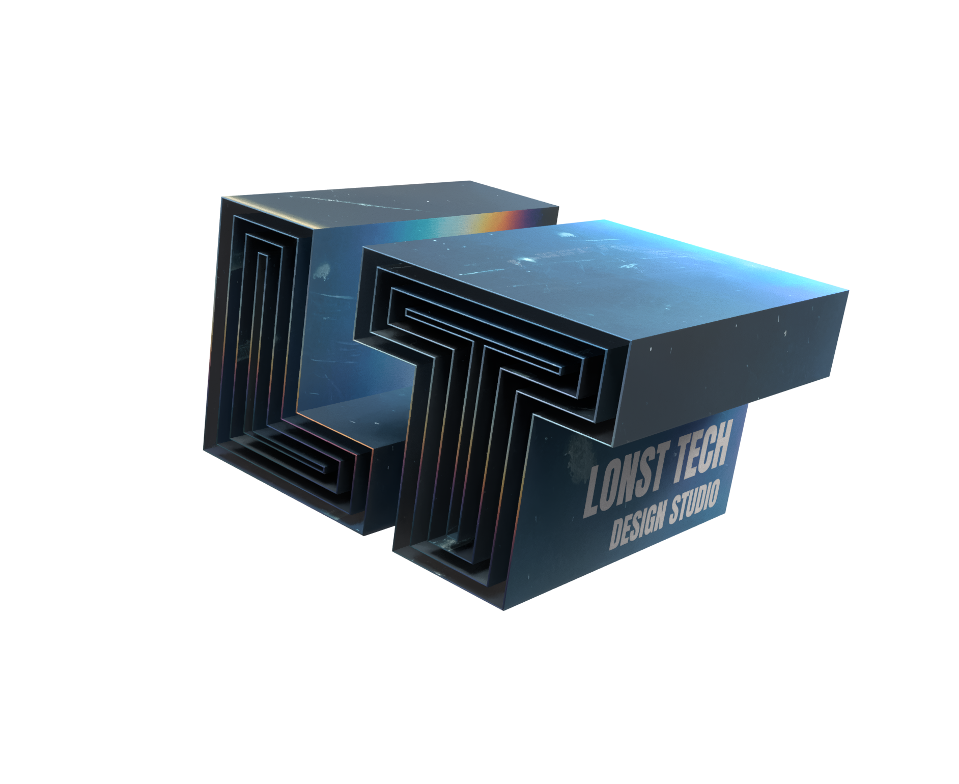 LONST TECH DESIGN STUDIO 3D LOGO 