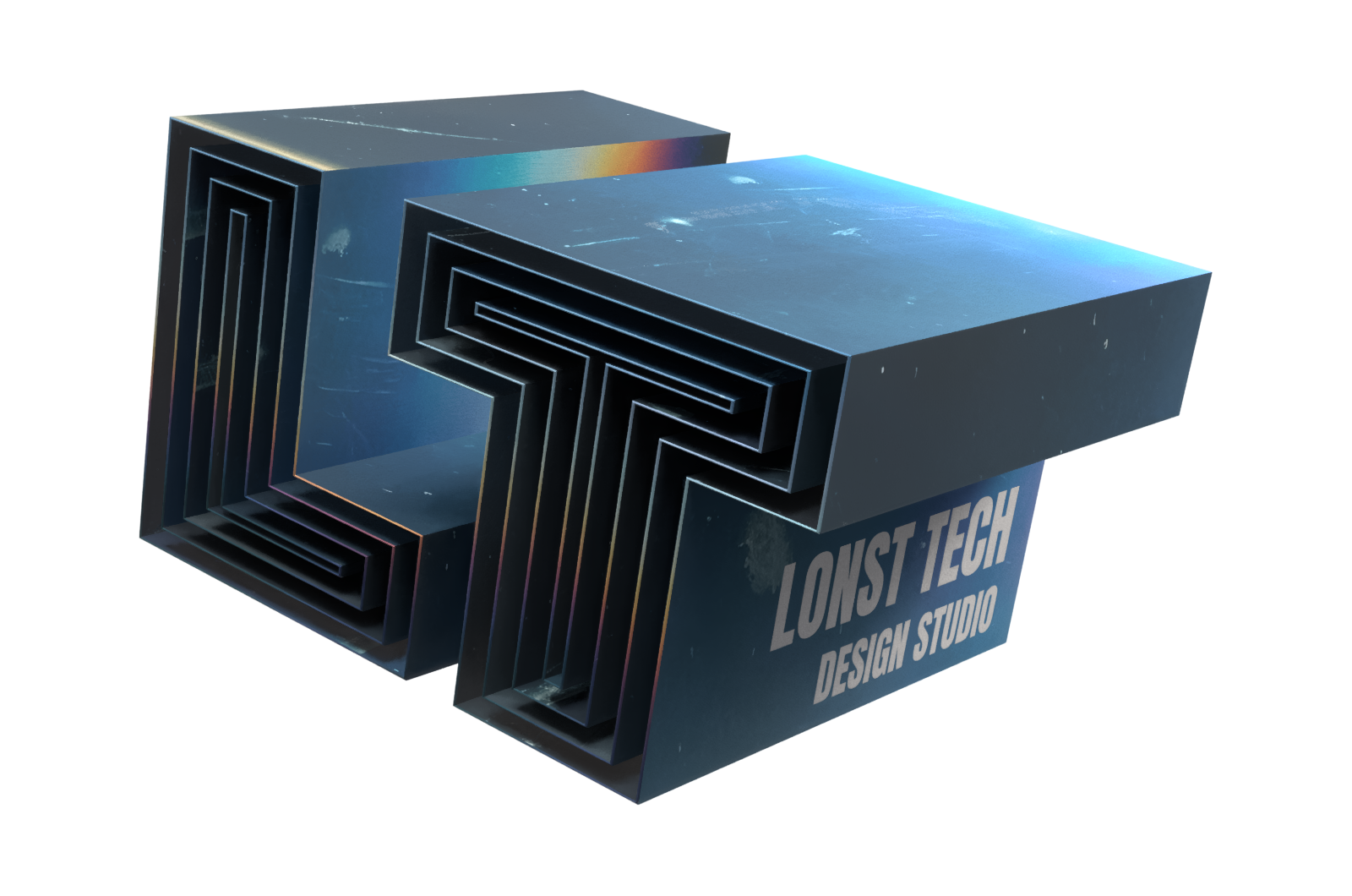 LONST TECH DESIGN STUDIO 3D LOGO