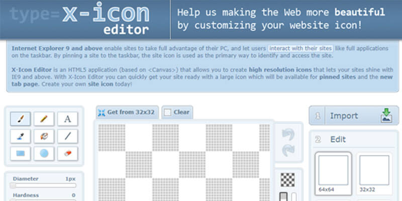 X Icon editor